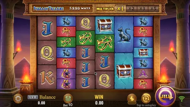 Skrin permainan Pharaoh Treasure di JILI BolehSpin