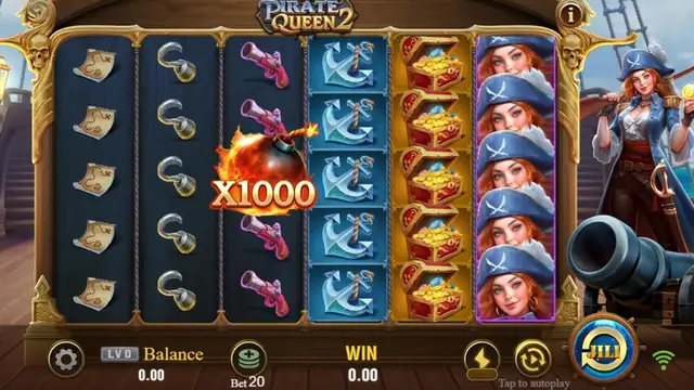 Skrin permainan Pirate Queen 2 di JILI BolehSpin