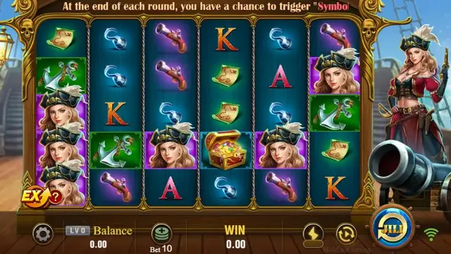 Skrin permainan Pirate Queen di JILI BolehSpin