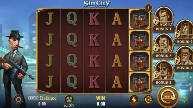 Skrin permainan Sin City di JILI BolehSpin
