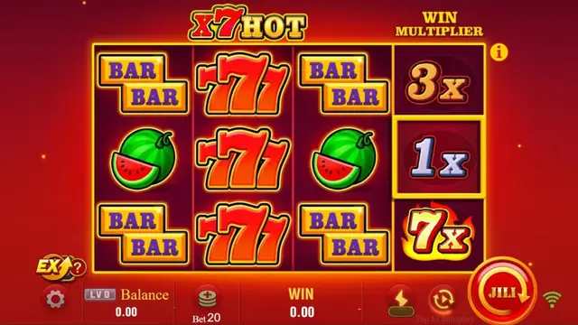 Skrin permainan X7 HOT di JILI BolehSpin