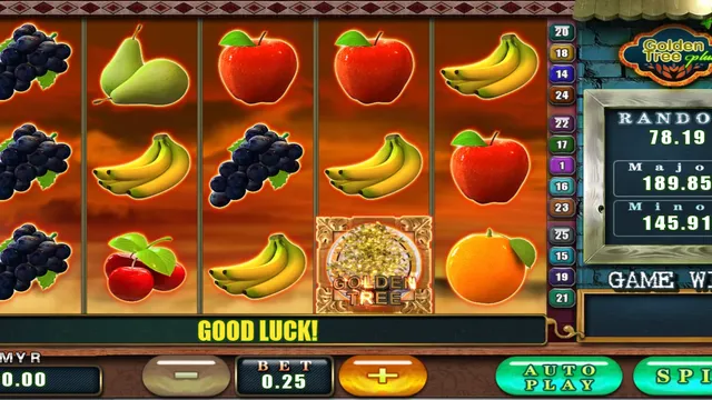 Skrin permainan Golden Tree di KISS H5 BolehSpin