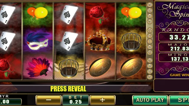 Skrin permainan Magical Spin di KISS H5 BolehSpin