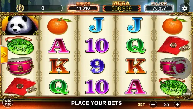 Skrin permainan Fortune Panda di Lucky365 BolehSpin