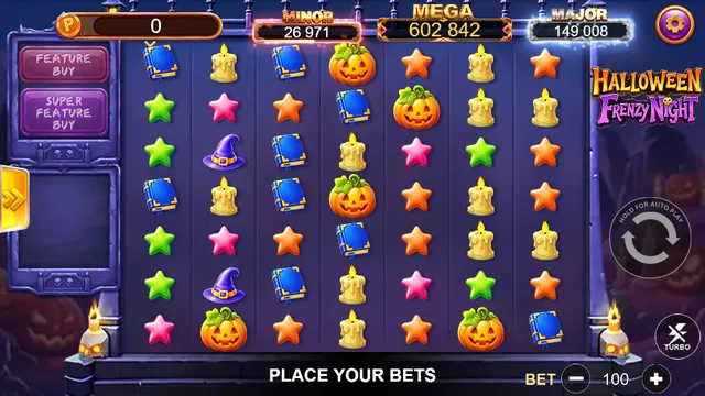 Halloween Frenzy Night game screen on Lucky365 at BolehSpin