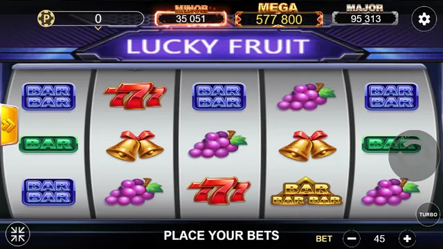 Skrin permainan Lucky Fruit di Lucky365 BolehSpin