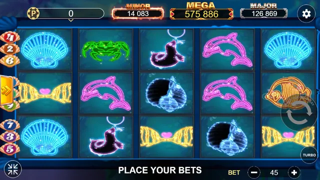 Skrin permainan Ocean di Lucky365 BolehSpin