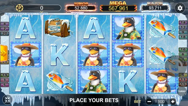 Skrin permainan Penguin Vacation di Lucky365 BolehSpin