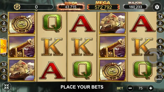 Skrin permainan Pirate Ship di Lucky365 BolehSpin