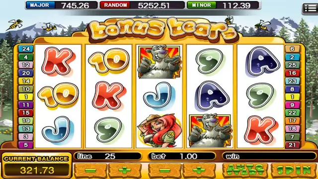 Skrin permainan Bonus Bears di Mega888 H5 BolehSpin