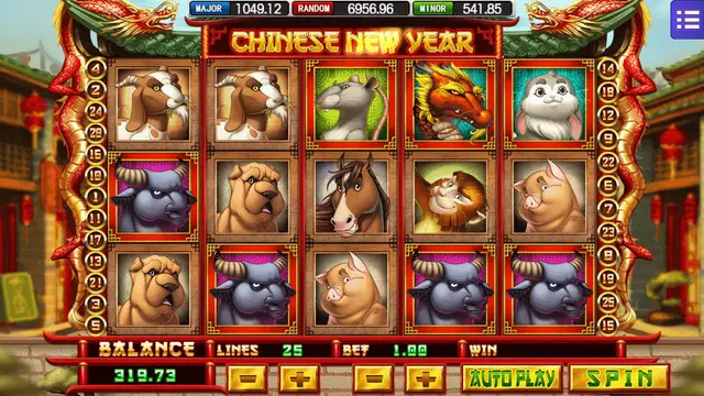 Skrin permainan Chinese New Year di Mega888 H5 BolehSpin