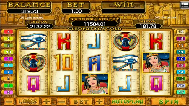 Skrin permainan Cleopatra di Mega888 H5 BolehSpin
