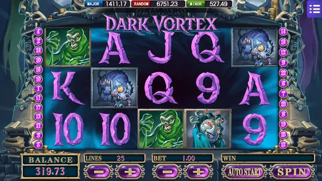Skrin permainan Dark Vortex di Mega888 H5 BolehSpin