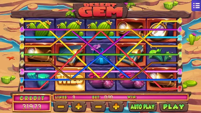 Skrin permainan Desert Gem di Mega888 H5 BolehSpin