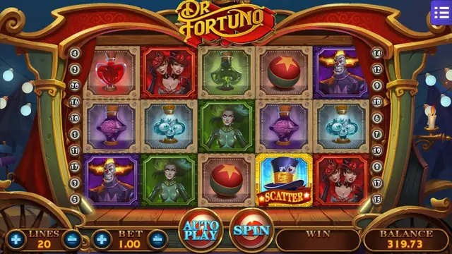 Skrin permainan Dr Fortuno di Mega888 H5 BolehSpin