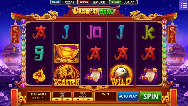 Skrin permainan Dragon Hero di Mega888 H5 BolehSpin