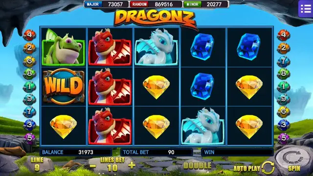 Skrin permainan Dragonz di Mega888 H5 BolehSpin