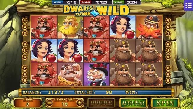 Skrin permainan Dwarfs Gone Wild di Mega888 H5 BolehSpin