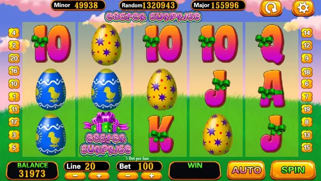 Skrin permainan Easter Surprise di Mega888 H5 BolehSpin