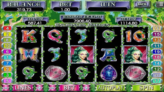 Fairy Garden game screen on Mega888 H5 at BolehSpin