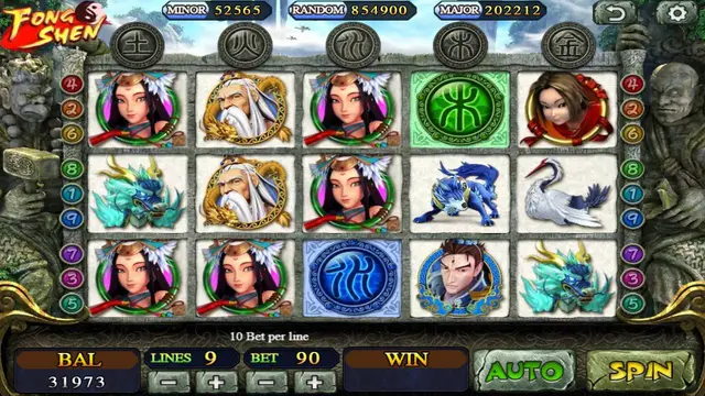 Skrin permainan Fong Shen di Mega888 H5 BolehSpin