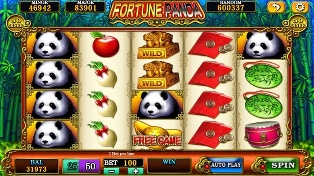 Skrin permainan Fortune Panda di Mega888 H5 BolehSpin