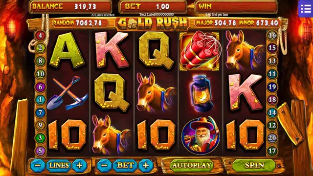 Skrin permainan Gold Rush di Mega888 H5 BolehSpin
