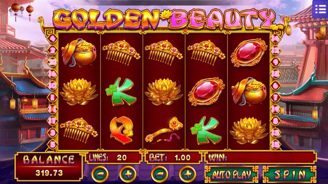 Golden Beauty game screen on Mega888 H5 at BolehSpin
