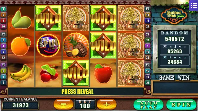 Skrin permainan Golden Tree di Mega888 H5 BolehSpin