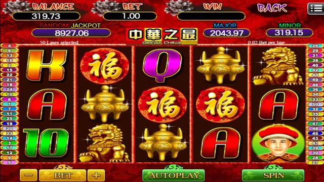 Skrin permainan Great China di Mega888 H5 BolehSpin