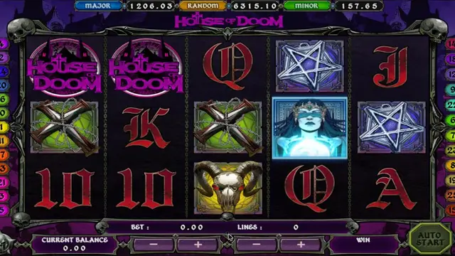 Skrin permainan House of Doom di Mega888 H5 BolehSpin