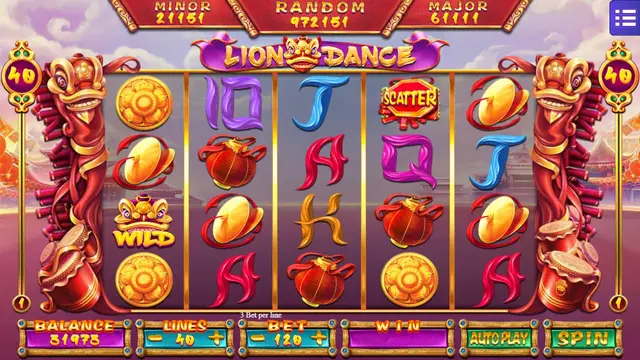 Lion Dance game screen on Mega888 H5 at BolehSpin