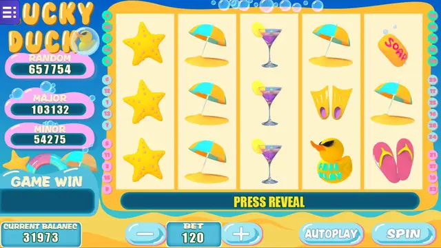 Skrin permainan Lucky Duck di Mega888 H5 BolehSpin