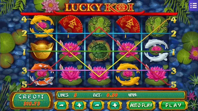 Lucky Koi game screen on Mega888 H5 at BolehSpin