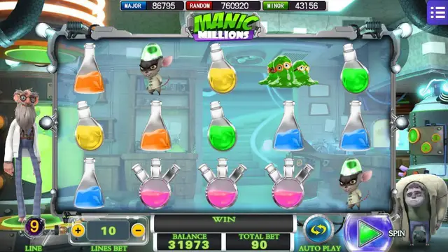 Skrin permainan Manic Millions di Mega888 H5 BolehSpin