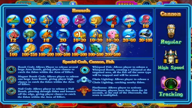 Ocean King game screen on Mega888 H5 at BolehSpin