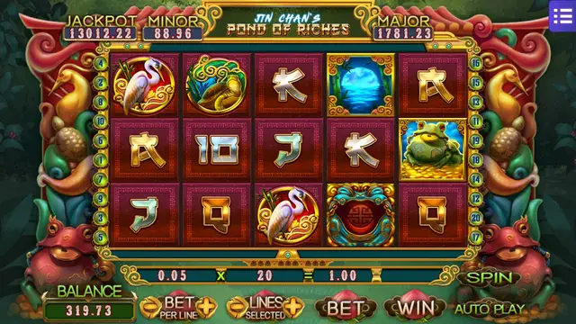 Pond of Riches game screen on Mega888 H5 at BolehSpin