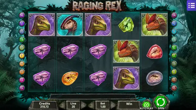 Skrin permainan Raging Rex di Mega888 H5 BolehSpin