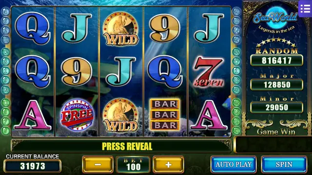 Skrin permainan Sea World di Mega888 H5 BolehSpin