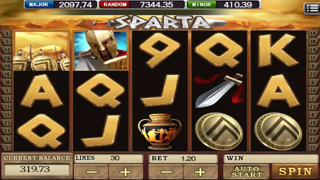 Skrin permainan Sparta di Mega888 H5 BolehSpin