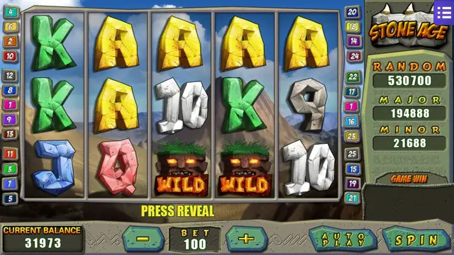 Skrin permainan Stone Age di Mega888 H5 BolehSpin
