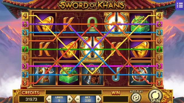 Skrin permainan Sword of Khans di Mega888 H5 BolehSpin