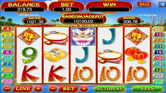 Wealth game screen on Mega888 H5 at BolehSpin
