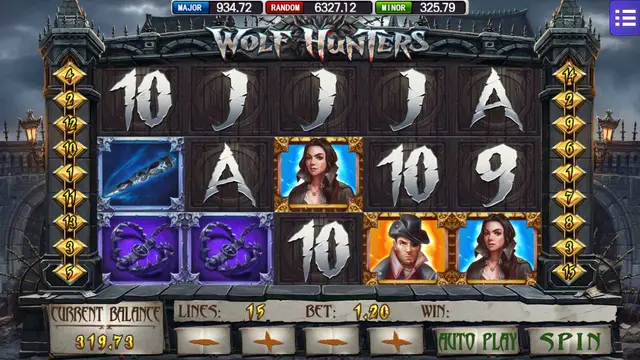 Wolf Hunters game screen on Mega888 H5 at BolehSpin