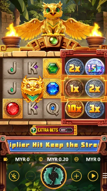 Skrin permainan Fortune Gems GOLD di Meta Gaming BolehSpin