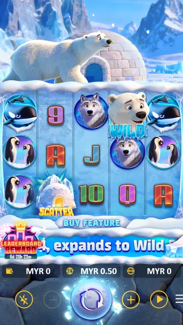 Skrin permainan Ice Land GOLD di Meta Gaming BolehSpin