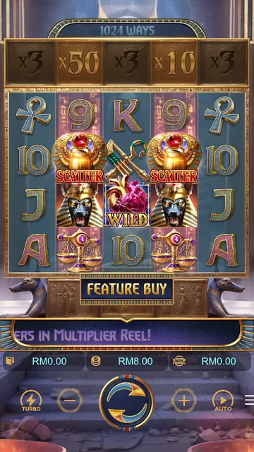 Anubis Wrath game screen on PG Soft at BolehSpin