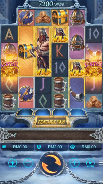 Skrin permainan Asgardian Rising di PG Soft BolehSpin