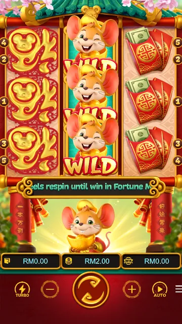 Skrin permainan Fortune Mouse di PG Soft BolehSpin