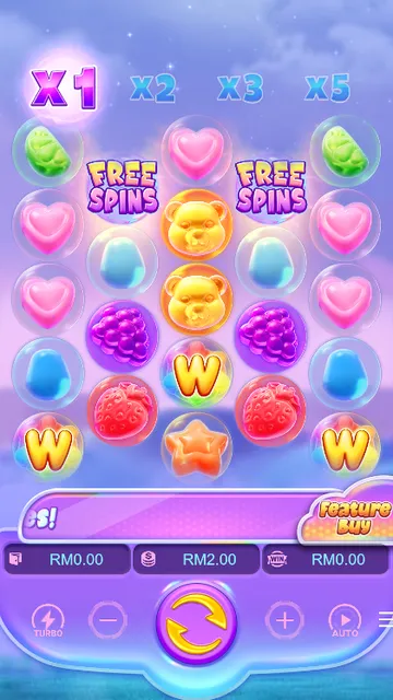 Fruity Candy game screen on PG Soft at BolehSpin